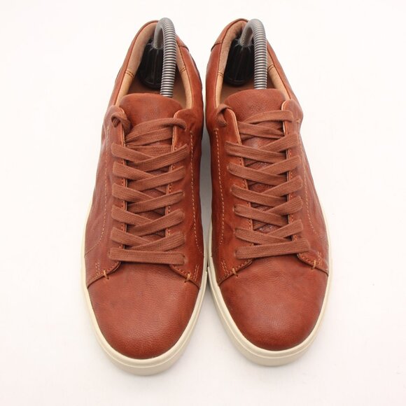 Frye Ivy Women's Size 9.5 M Cognac Brown Low Lace Leather Sneakers - Picture 2 of 9